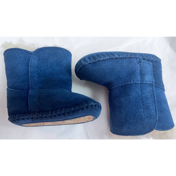 UGG AUSTRALIA TODDLER BOOTS SZ. 0/1 Blue Baby UGG Boots Velcro - Picture 7 of 10